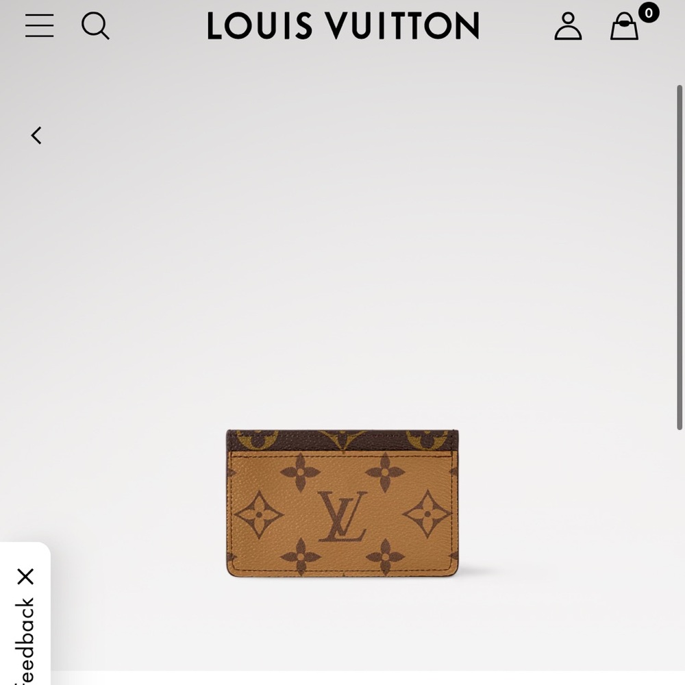 Authentic LV Monogram Reversible Card Holder